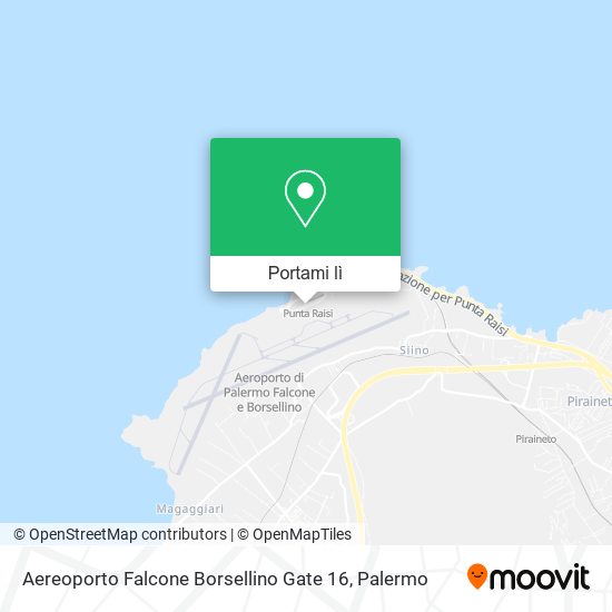 Mappa Aereoporto Falcone Borsellino Gate 16