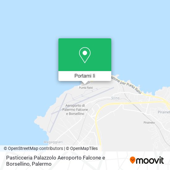 Mappa Pasticceria Palazzolo Aeroporto Falcone e Borsellino