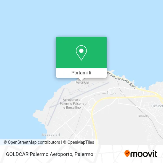 Mappa GOLDCAR Palermo Aeroporto