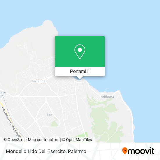 Mappa Mondello Lido Dell'Esercito