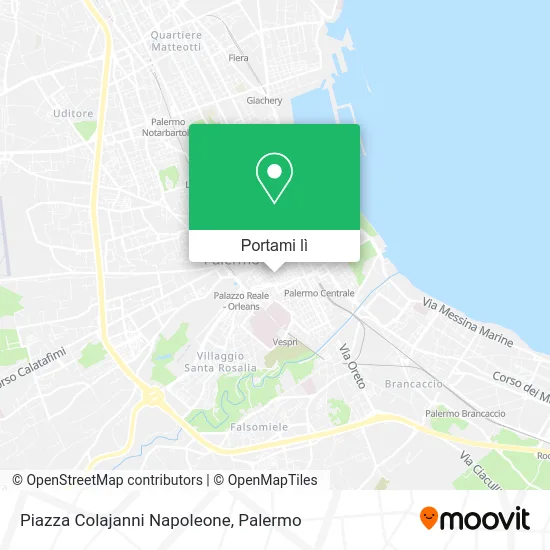Mappa Piazza Colajanni Napoleone