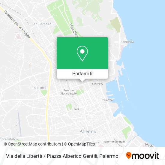Mappa Via della Libertà / Piazza Alberico Gentili