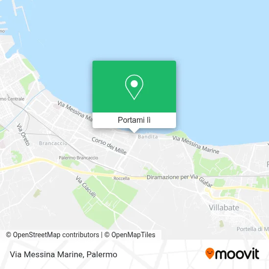 Mappa Via Messina Marine