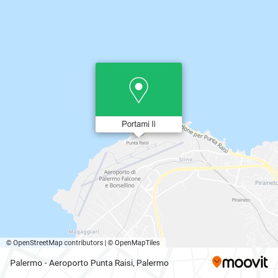 Mappa Palermo - Aeroporto Punta Raisi