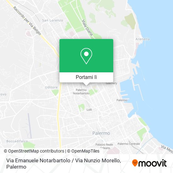 Mappa Via Emanuele Notarbartolo / Via Nunzio Morello