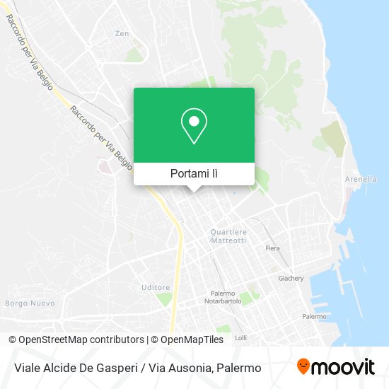 Mappa Viale Alcide De Gasperi / Via Ausonia