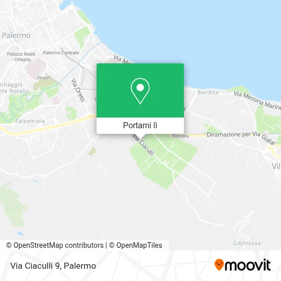 Mappa Via Ciaculli 9