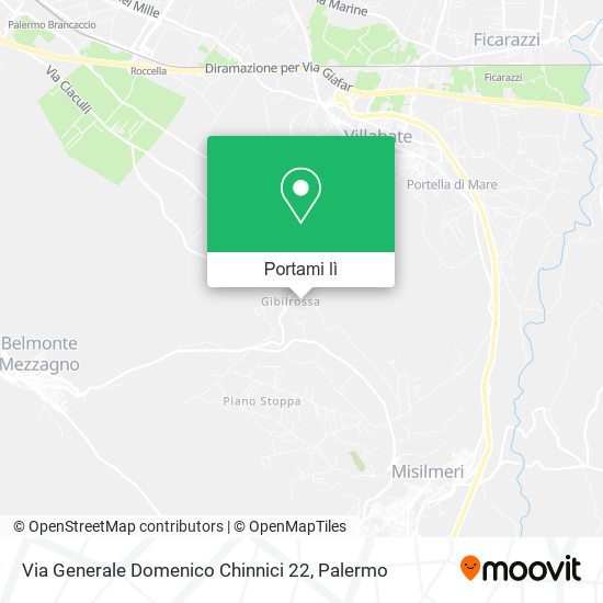 Mappa Via Generale Domenico Chinnici 22