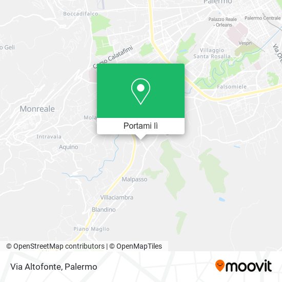 Mappa Via Altofonte