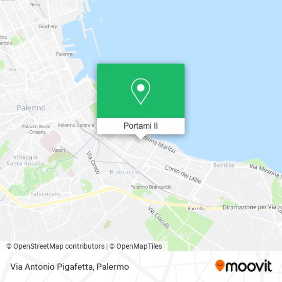 Mappa Via Antonio Pigafetta