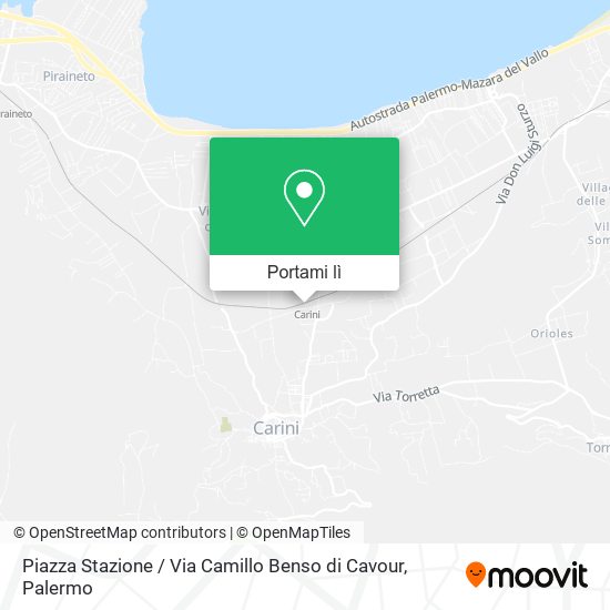 Mappa Piazza Stazione / Via Camillo Benso di Cavour
