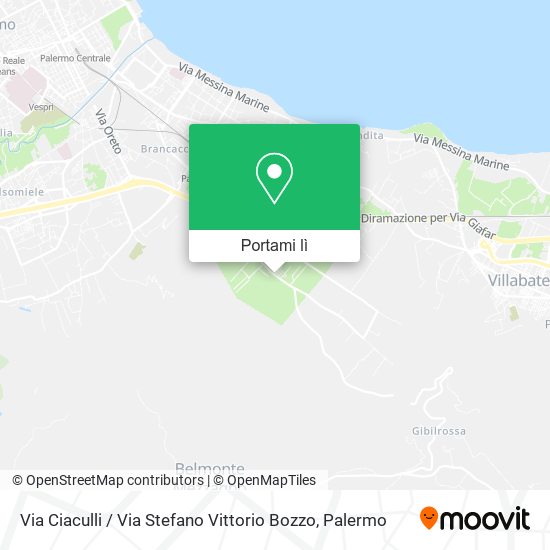Mappa Via Ciaculli / Via Stefano Vittorio Bozzo
