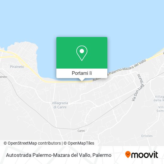 Mappa Autostrada Palermo-Mazara del Vallo
