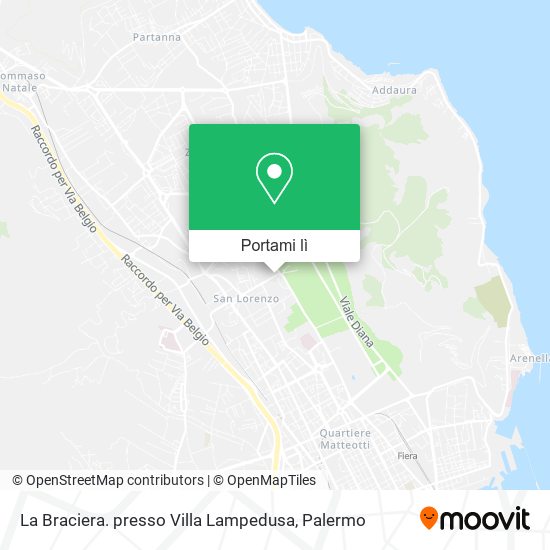 Mappa La Braciera. presso Villa Lampedusa