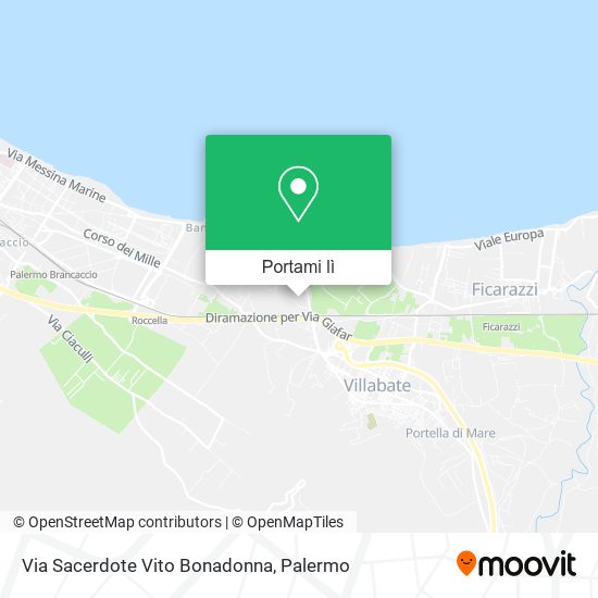 Mappa Via Sacerdote Vito Bonadonna