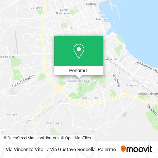 Mappa Via Vincenzo Vitali / Via Gustavo Roccella