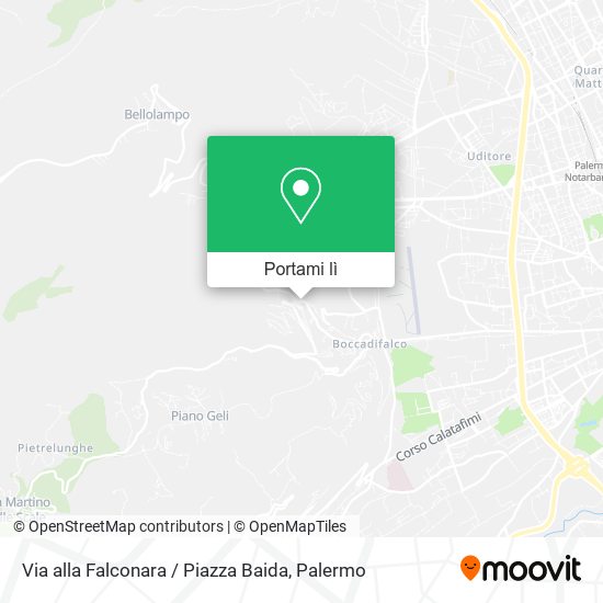Mappa Via alla Falconara / Piazza Baida