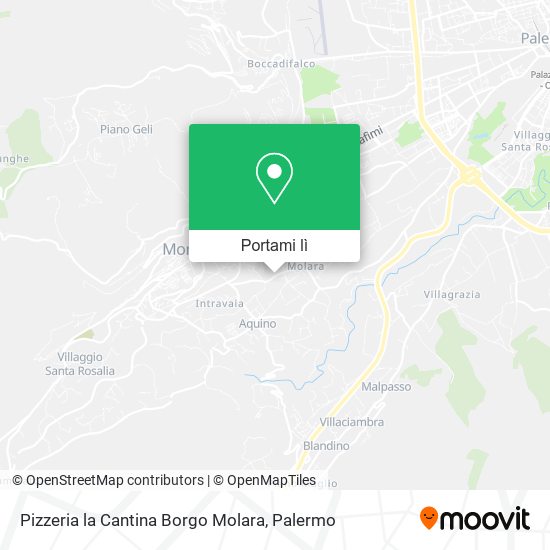 Mappa Pizzeria la Cantina Borgo Molara