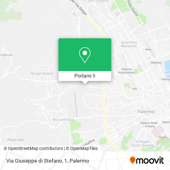 Mappa Via Giuseppe di Stefano, 1