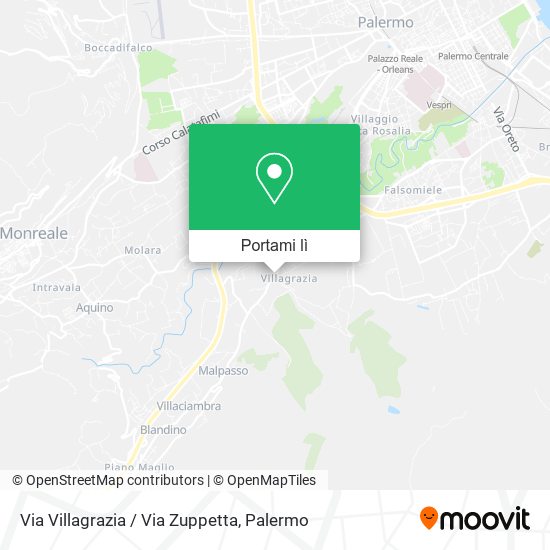 Mappa Via Villagrazia / Via Zuppetta