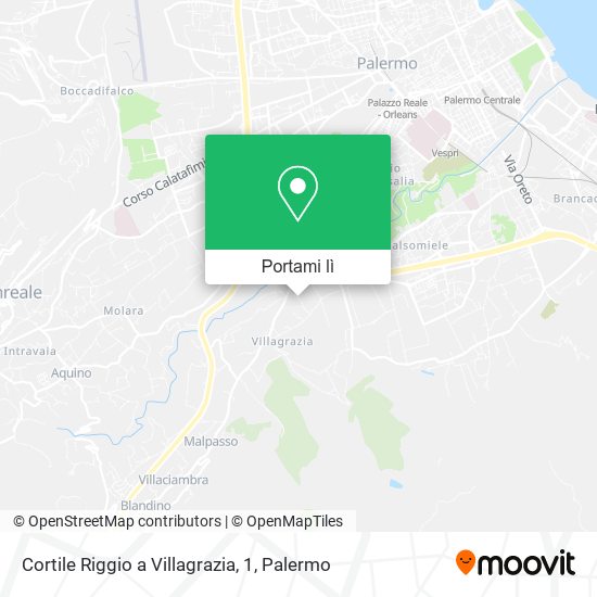 Mappa Cortile Riggio a Villagrazia, 1
