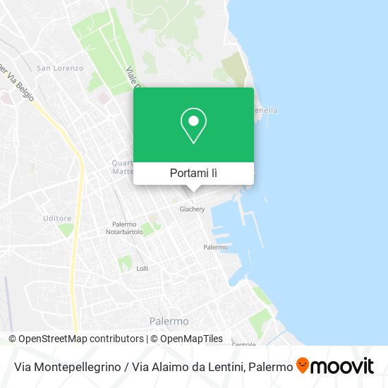 Mappa Via Montepellegrino / Via Alaimo da Lentini