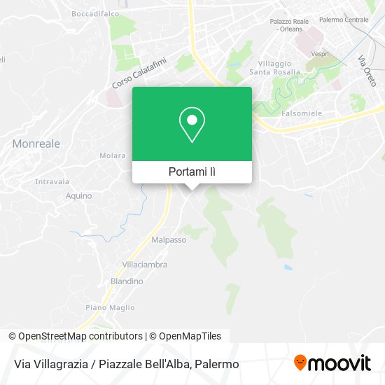 Mappa Via Villagrazia / Piazzale Bell'Alba