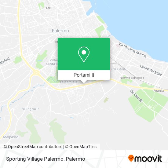 Mappa Sporting Village Palermo