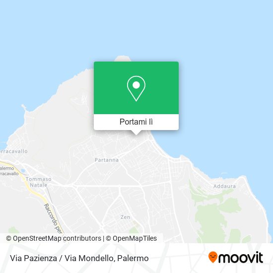 Mappa Via Pazienza / Via Mondello