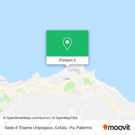 Mappa Sede d' Esame Unipegaso, Cefalù - Pa