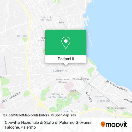 Mappa Convitto Nazionale di Stato di Palermo Giovanni Falcone