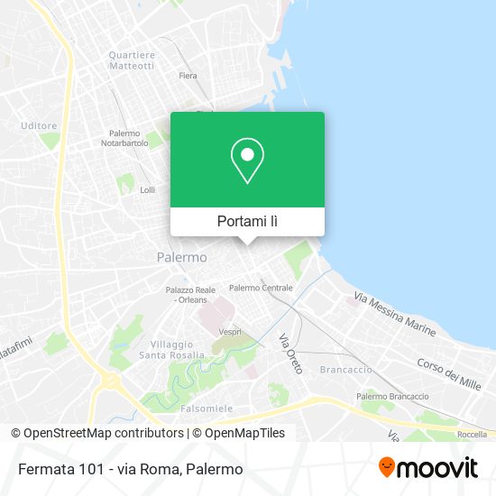 Mappa Fermata 101 - via Roma