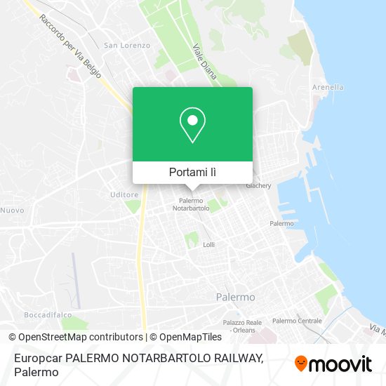 Mappa Europcar PALERMO NOTARBARTOLO RAILWAY