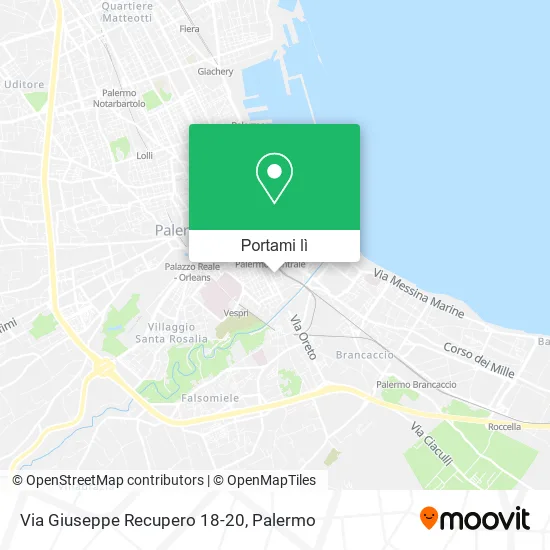 Mappa Via Giuseppe Recupero 18-20
