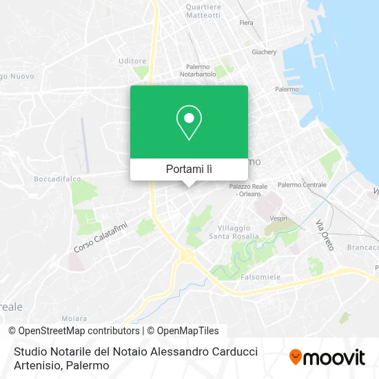 Mappa Studio Notarile del Notaio Alessandro Carducci Artenisio