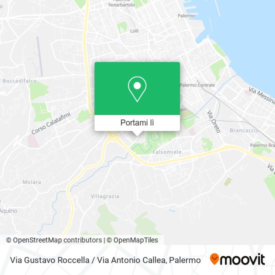 Mappa Via Gustavo Roccella / Via Antonio Callea