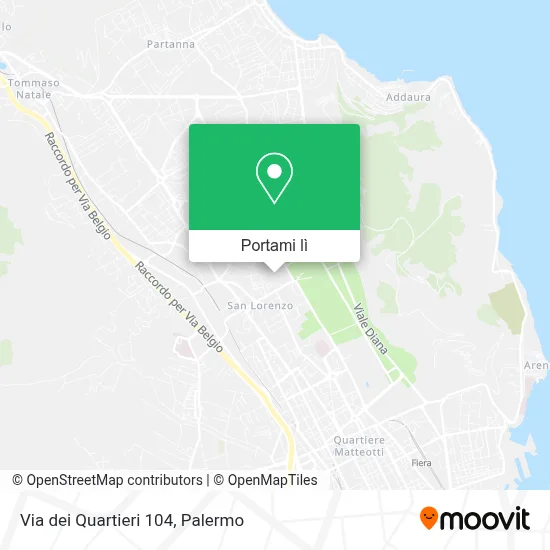 Mappa Via dei Quartieri  104
