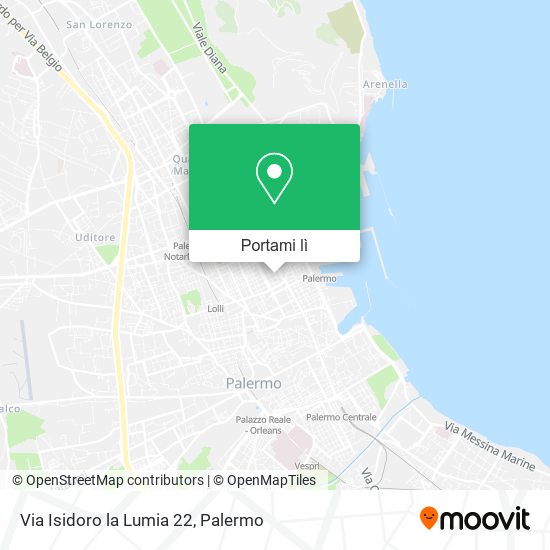 Mappa Via Isidoro la Lumia  22