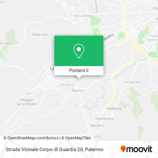 Mappa Strada Vicinale Corpo di Guardia 20