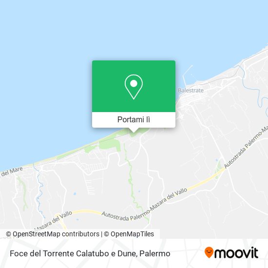 Mappa Foce del Torrente Calatubo e Dune
