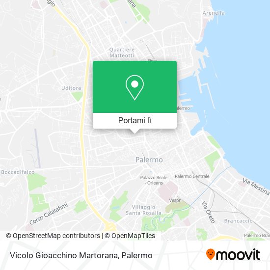 Mappa Vicolo Gioacchino Martorana