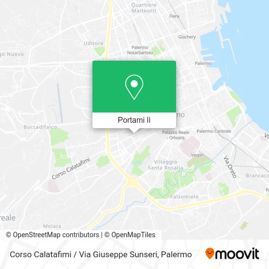 Mappa Corso Calatafimi / Via Giuseppe Sunseri