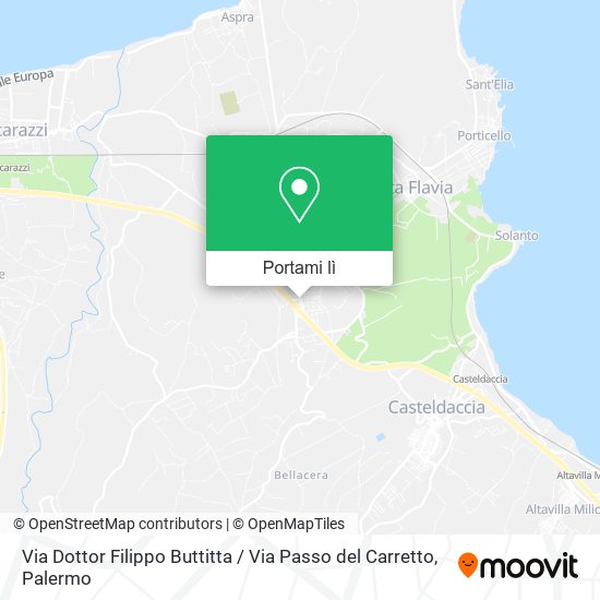 Mappa Via Dottor Filippo Buttitta / Via Passo del Carretto