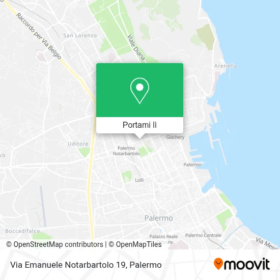 Mappa Via Emanuele Notarbartolo  19