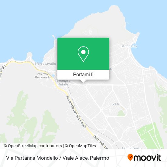 Mappa Via Partanna Mondello / Viale Aiace