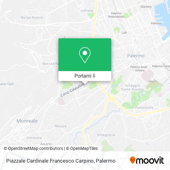 Mappa Piazzale Cardinale Francesco Carpino