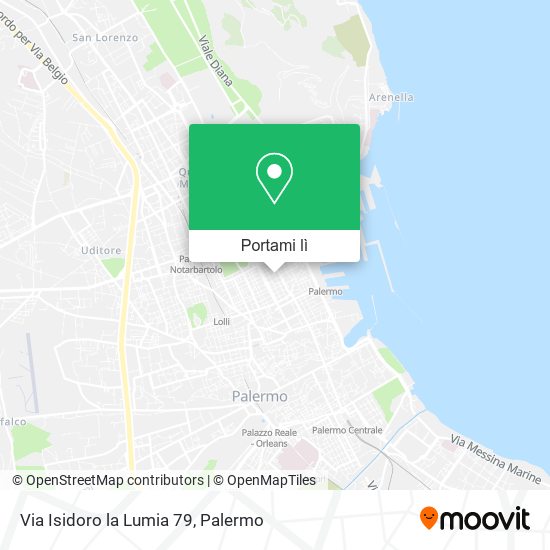 Mappa Via Isidoro la Lumia  79