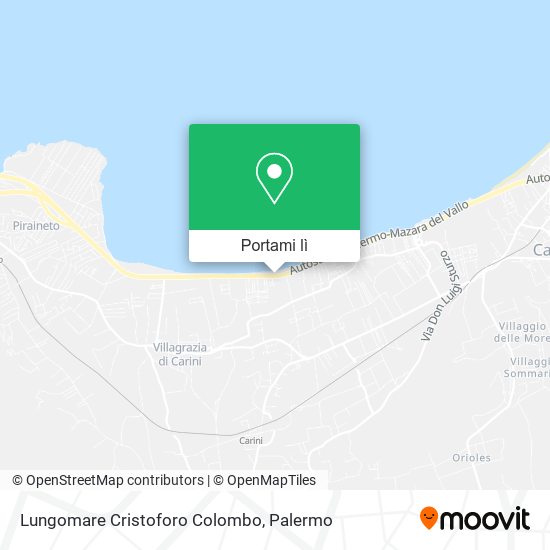 Mappa Lungomare Cristoforo Colombo