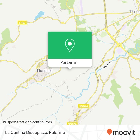 Mappa La Cantina Discopizza, Via Aquino Molara, 65 90131 Palermo