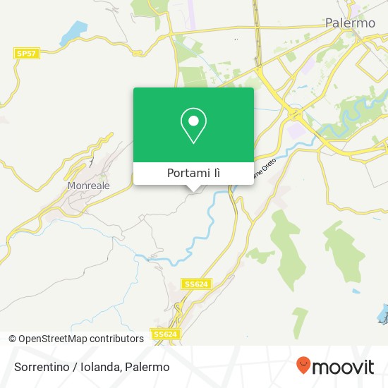 Mappa Sorrentino / Iolanda, Via Olio di Lino, 59 90126 Palermo